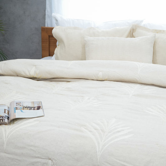 Palmyra - Embroidered Cotton Linen Quilt