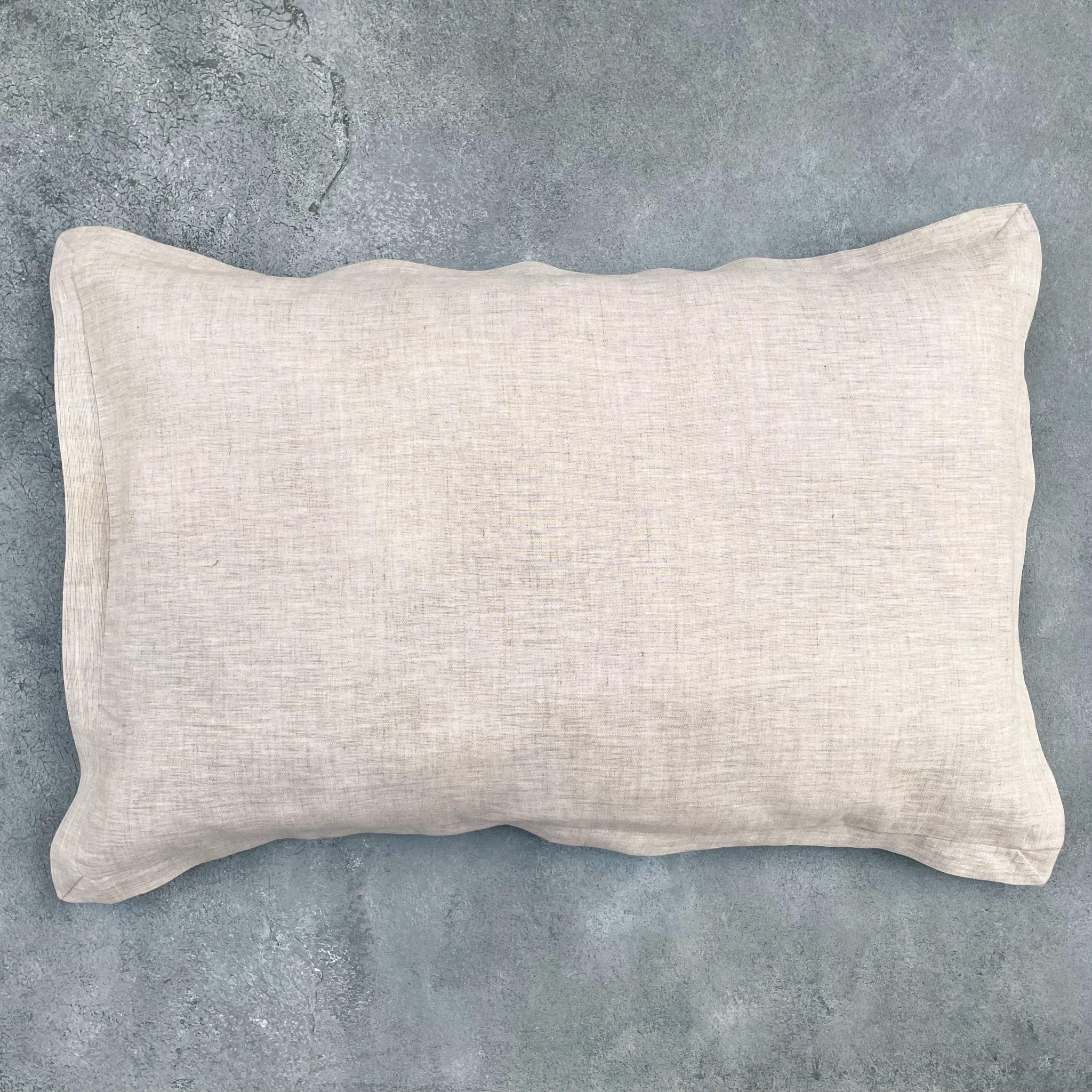 Matching natural ivory chambray pure linen cushion cover